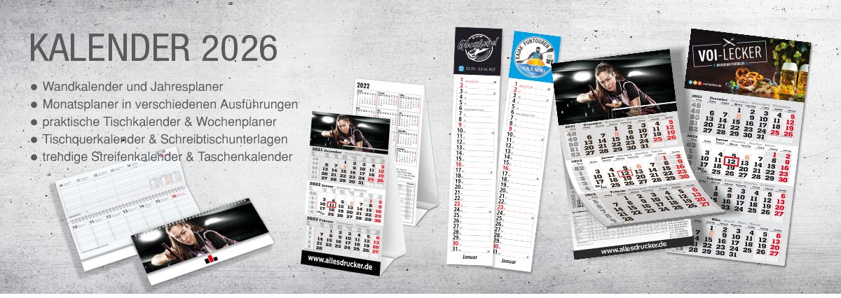 Werbekalender Angebot f&uuml;r 2026