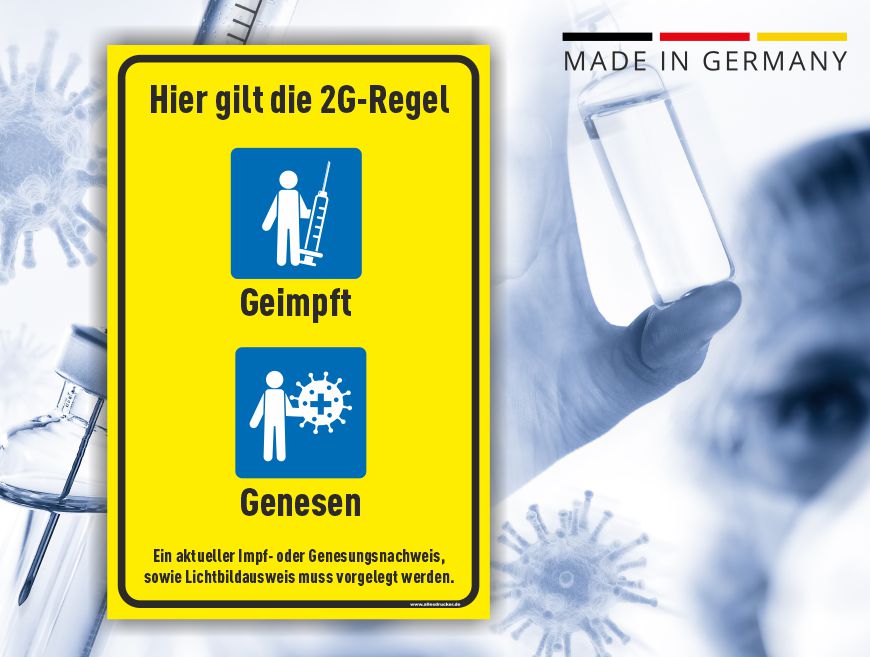 2G-Regeln Schild 02 hochformat