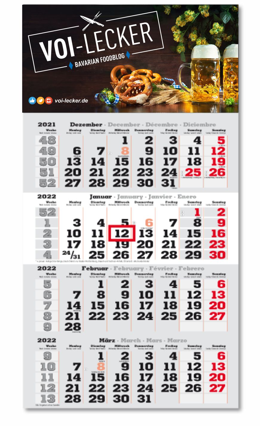 4-Monatskalender 2022 Allesdrucker
