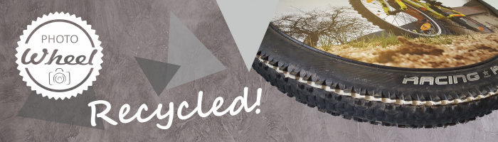 Photo-Wheel Recycled mit Druck und Fahrradschlauch für die Selbstmonatge in einen alten mantel