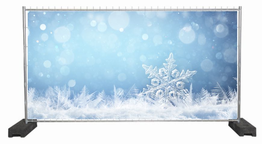 Dekobanner mit Schneeflocken