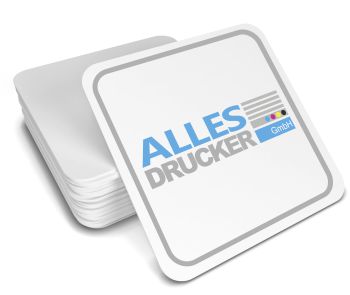 Bierdeckel bedruckt eckig mit abgerundeten Ecken