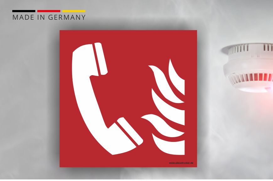 Brandschutzzeichen - Brandmeldetelefon - nach DIN EN 7010