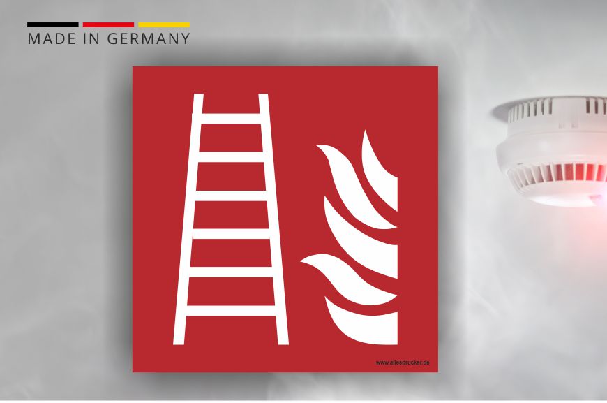 Brandschutzzeichen - Feuerleiter - nach DIN EN 7010