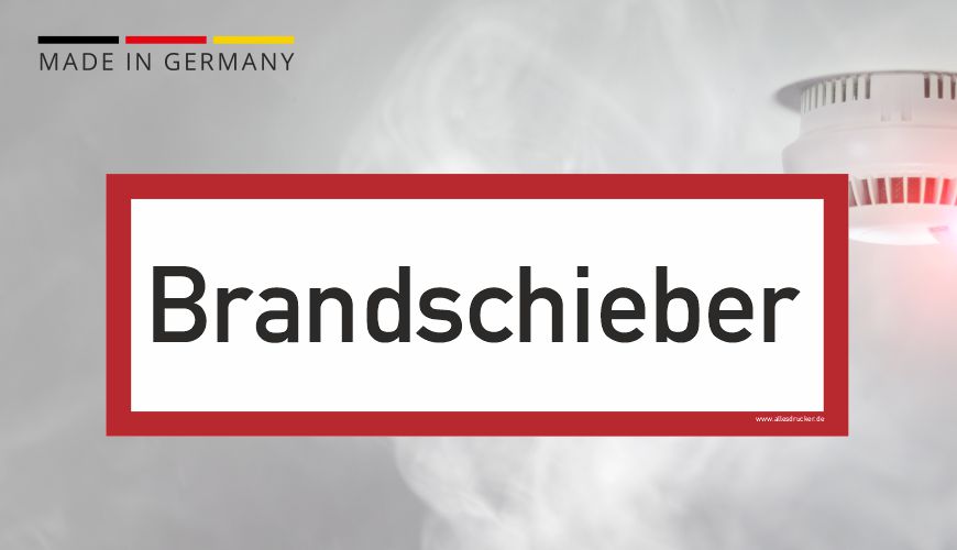 Brandschutzzeichen - Brandschieber - nach DIN EN 7010