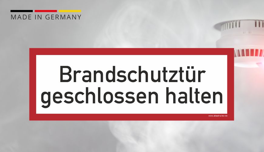 Brandschutzzeichen - Brandschutztür geschlossen halten - nach DIN EN 7010