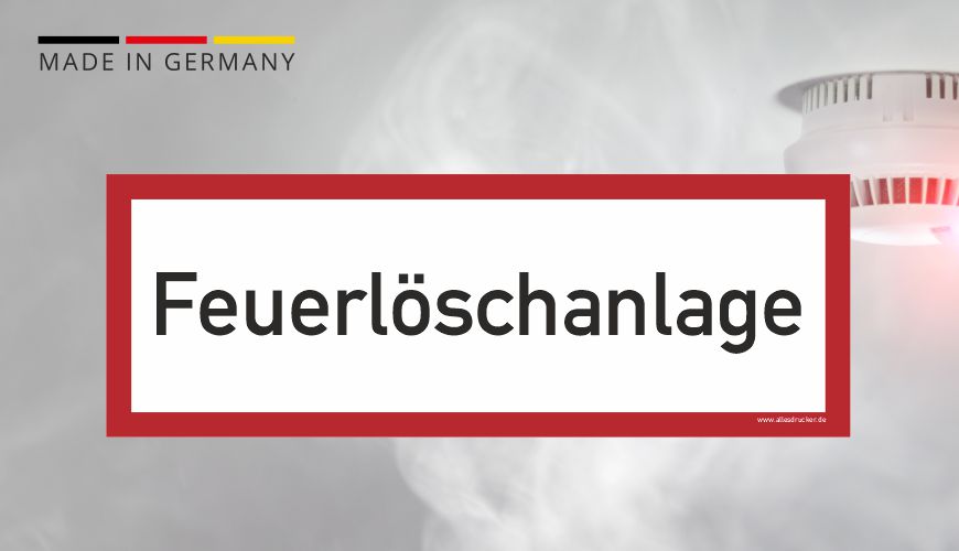 Brandschutzzeichen - Feuerlöschanlage - nach DIN EN 7010