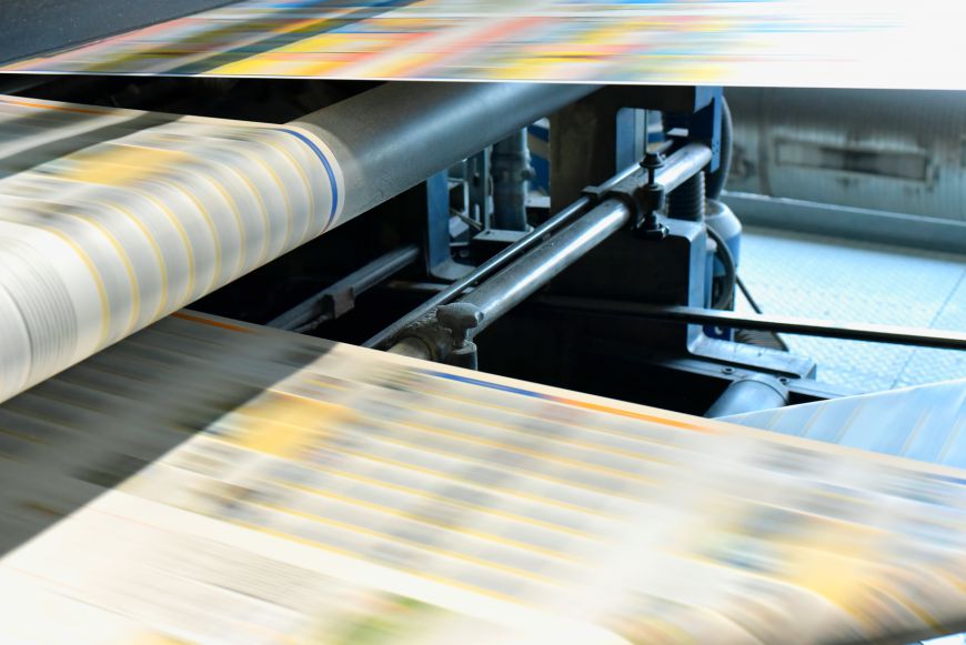Flyer Druck im Rollen Offset