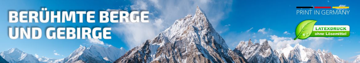 Dekobanner mit den schönsten Bergen der Welt