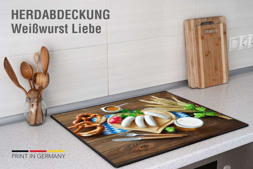 Herdabdeckplatte Weißwurst