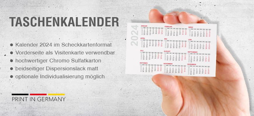 Taschenkalender 2024 Header