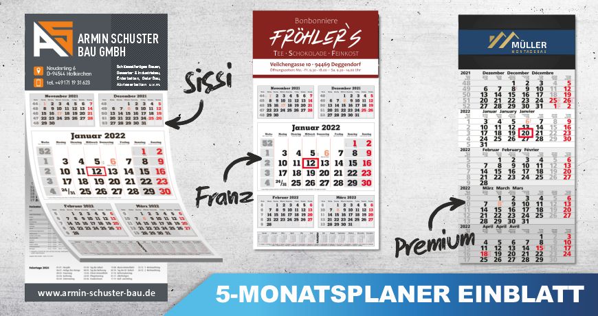 5-Monatskalender 2022 Header