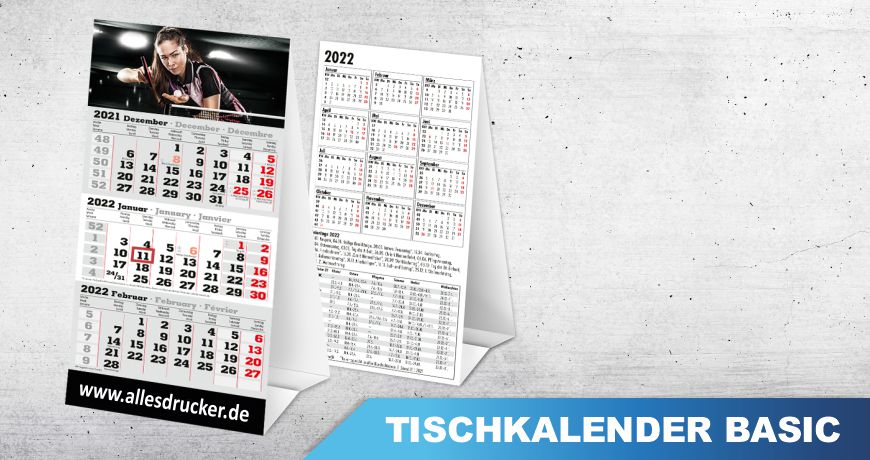 Tischaufstellkalender bedruckt 2025