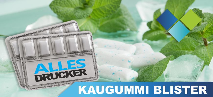 Kaugummi bedruckt Kaugummi Blister bedrucken lassen beim Allesdrucker