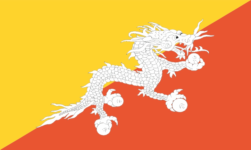 Nationalfahne Bhutan