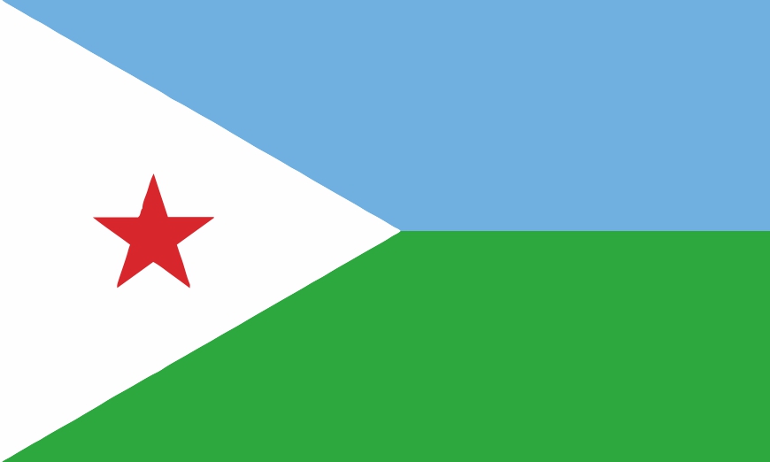 Nationalflagge Dschibuti