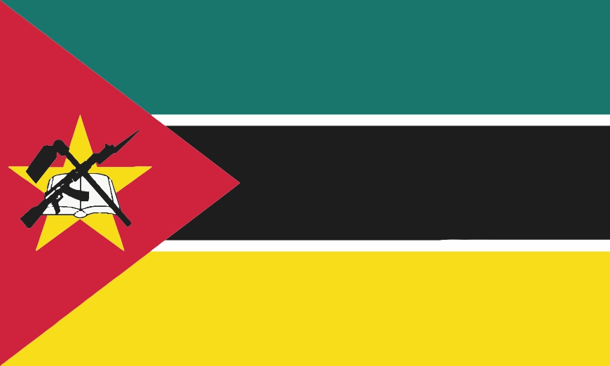Nationalflagge Mosambik
