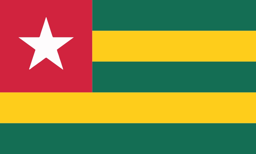 Nationalflagge/Fahne Togo