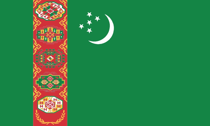 Nationalflagge/Fahne Turkmenistan