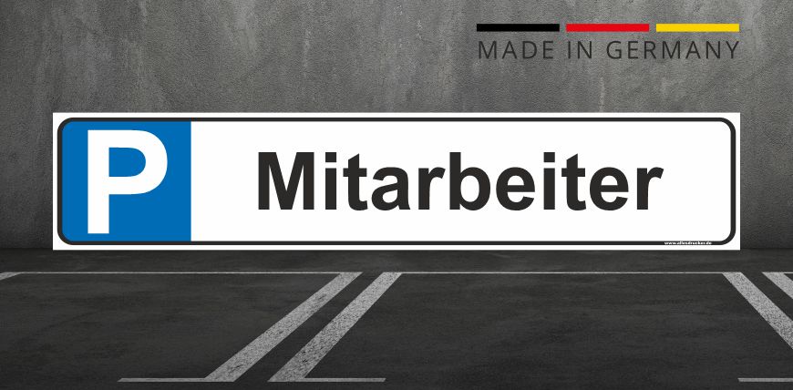 Parkplatzschild - Mitarbeiter