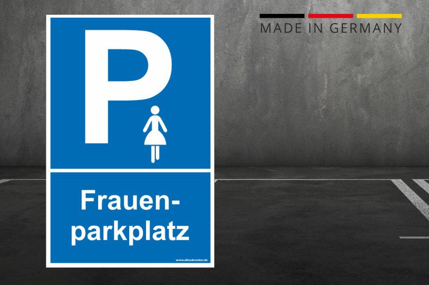 Schilder für Frauenparkplätze
