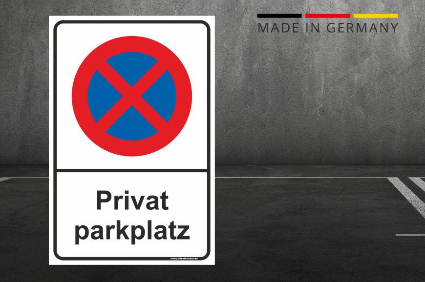Parkverbotsschild - Privatparkplatz