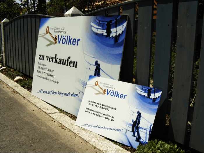 Polystyrol Werbeschilder