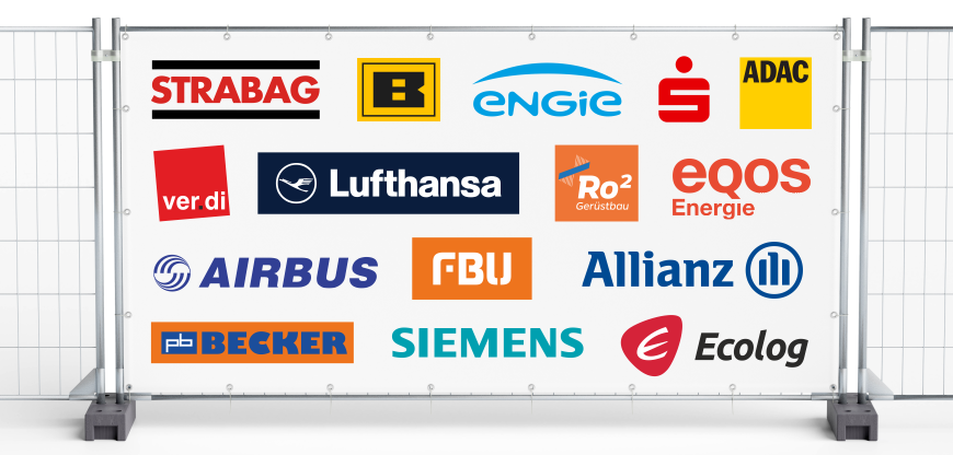 Baustellebanner Referenzkunden Allesdrucker