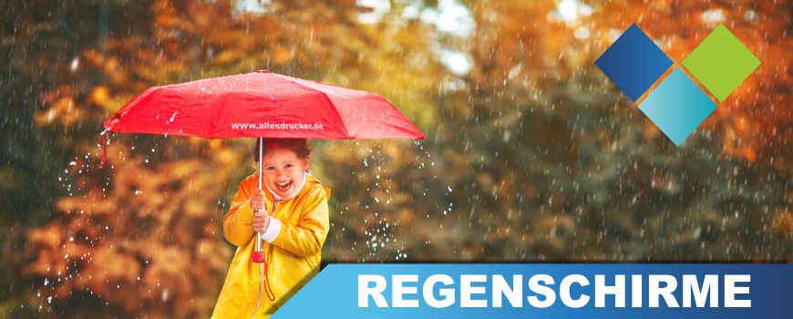 Regenschirme bedruckt Bedruckte Regenschirme beim Allesdrucker online bestellen