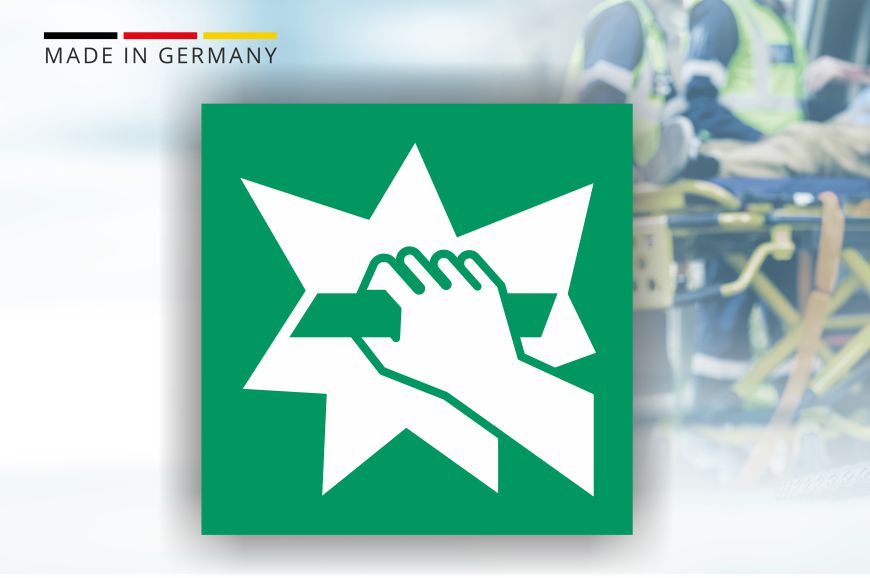 Rettungszeichen - Notausgangsvorrichtung DIN EN 7010-E008