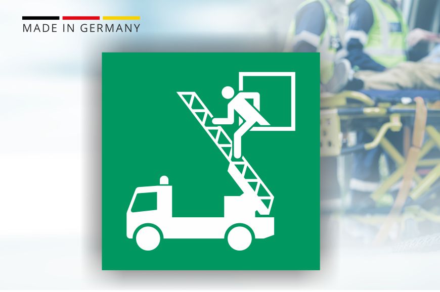 Rettungszeichen - Rettungsausstieg DIN EN 7010-E017