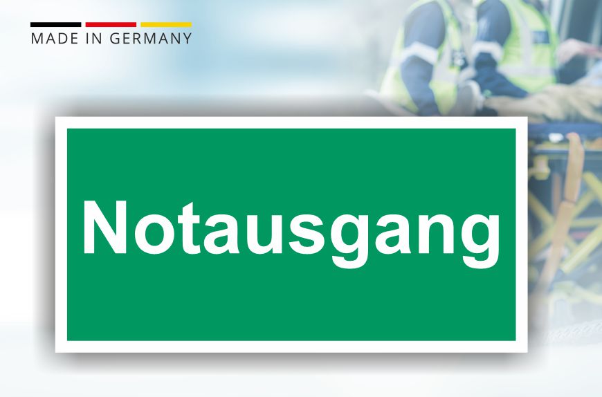 Rettungsschilod - Notausgang