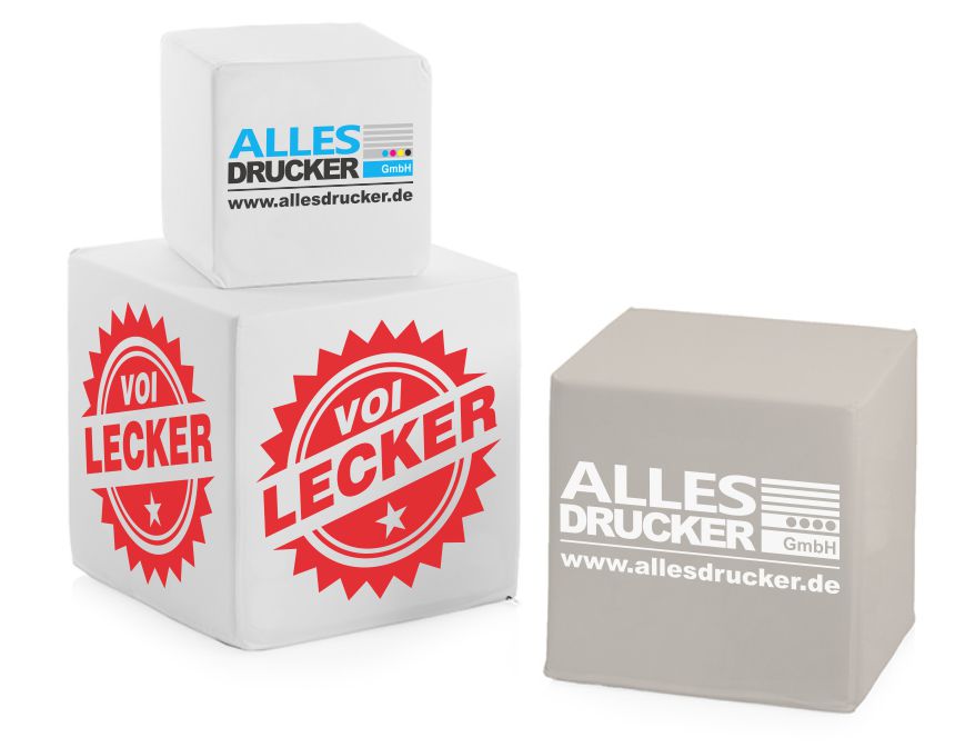 Beispiele von bedruckten Sitzwürfeln