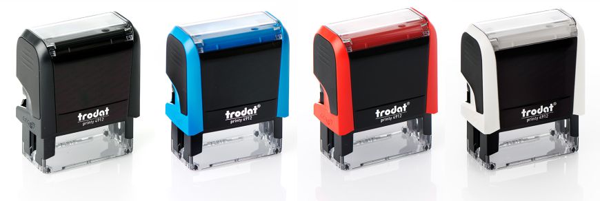 trodat printy stempel Die vier Gehäusefarben des trodat Printy Stempel