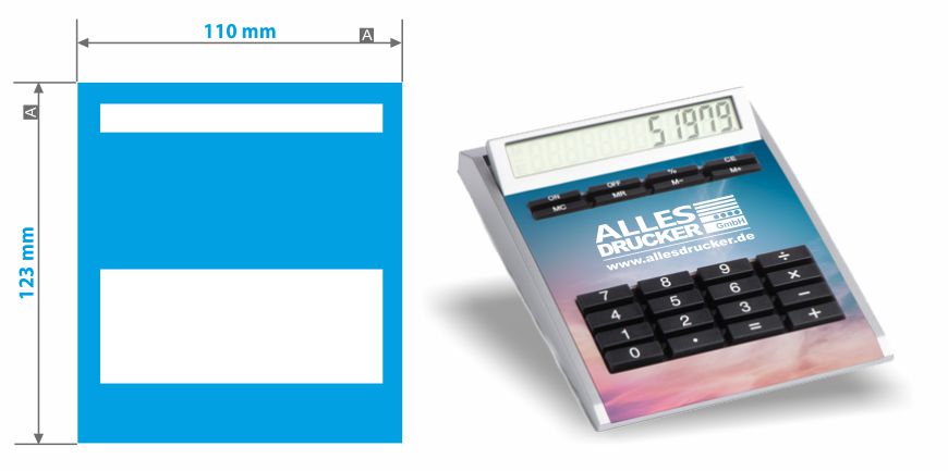 Druckbereich auf den Taschenrechnern