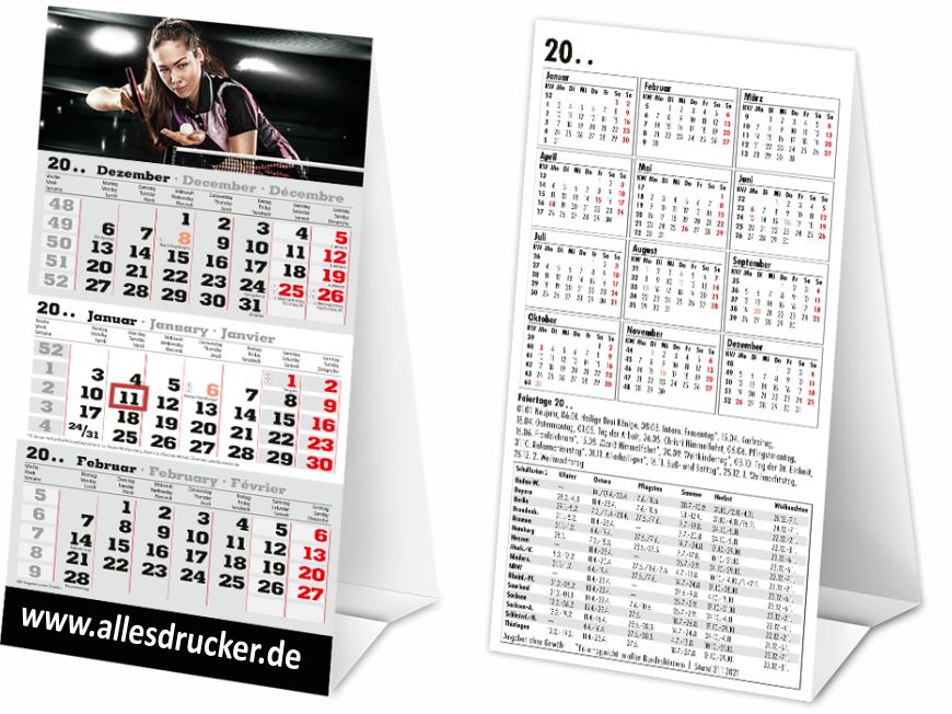 Tischaufstellkalender 2023 Allesdrucker