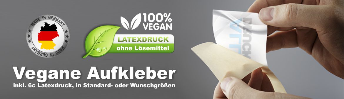 Vegane Aufkleber Vegane Aufkleber und Klebefolien