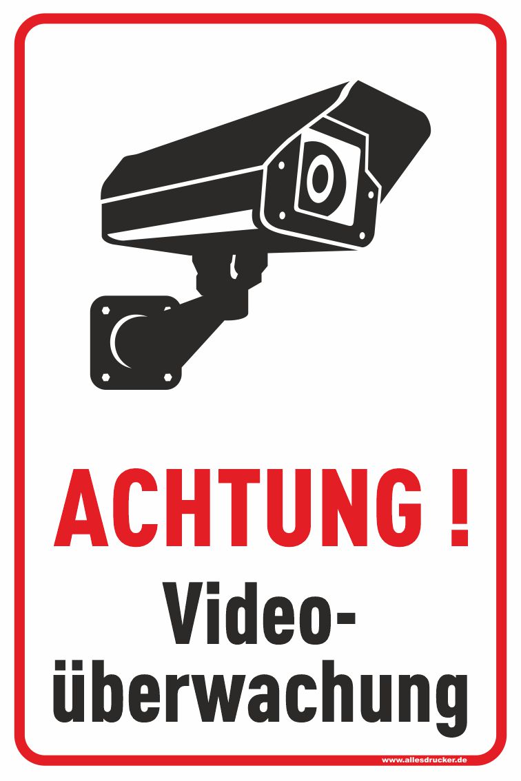 ACHTUNG Videoüberwachung Schild 02