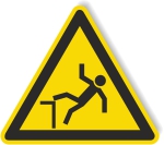 Warnschild - Absturzgefahr
