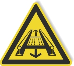 Warnschild - Gefahr durch Förderanlage