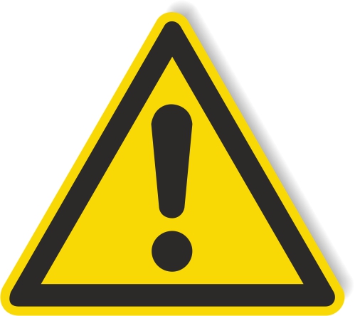 Warnschild aus Aluverbund - Allgemeines Warnzeichen