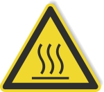 Warnschild - Heisse Oberfläche