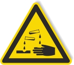 Warnschild - Ätzende Stoffe