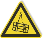 Warnschild - schwebende Last