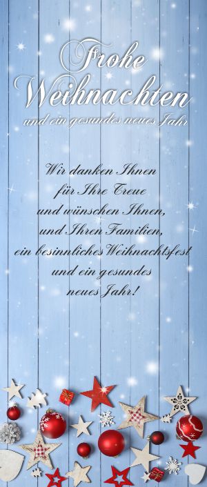 Weihnachts RollUp Blue Style