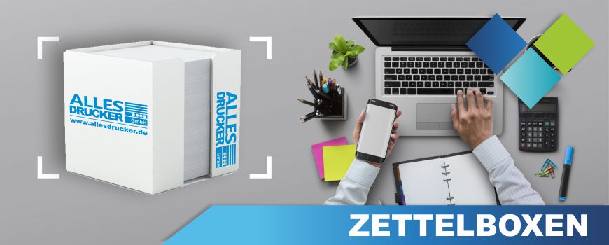 Zettelbox bedruckt Mit Ihrem logo bedruckte Zettelboxen