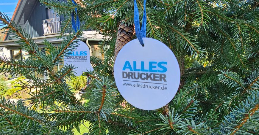 Acrylanhanger Rund aus weißem Acrylglas