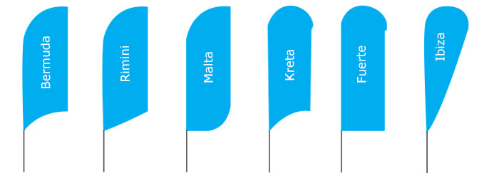 Beachflag Formen