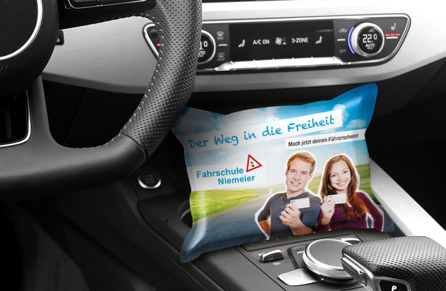 in Fotoqualität bedruckter Autoschwamm